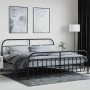 Estructura de cama cabecero y estribo metal negro 200x200 cm de vidaXL, Camas y somieres - Ref: Foro24-353660, Precio: 132,41...