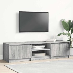 Mueble de TV madera contrachapada gris Sonoma 140x40x35,5 cm en Muebles TV | Comprar online en Foru.es