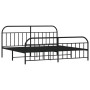 Estructura de cama cabecero y estribo metal negro 200x200 cm de vidaXL, Camas y somieres - Ref: Foro24-353660, Precio: 132,41...