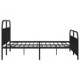 Estructura de cama cabecero y estribo metal negro 200x200 cm de vidaXL, Camas y somieres - Ref: Foro24-353660, Precio: 132,41...