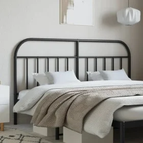 Black metal headboard 160 cm by vidaXL, Headboards and footboards - Ref: Foro24-353670, Price: 36,66 €, Discount: %