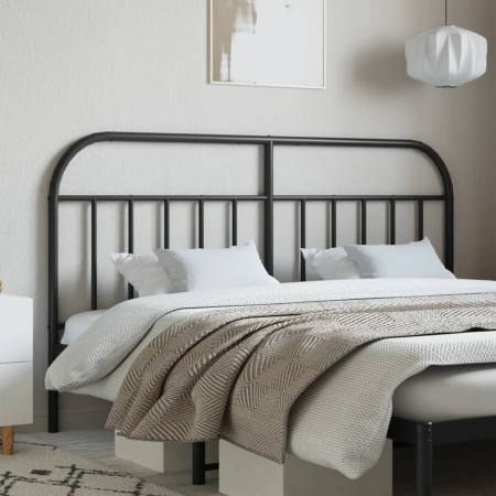 Cabecero de metal negro 160 cm de vidaXL, Cabeceros y pies de cama - Ref: Foro24-353670, Precio: 37,30 €, Descuento: %