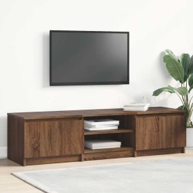 Mueble para TV madera contrachapada marrón roble 140x40x35,5 cm en Muebles TV | Comprar online en Foru.es