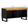 Mueble de TV madera maciza de mango 85x33x43,5 cm de vidaXL, Almacenamiento para CD y DVD - Ref: Foro24-352893, Precio: 97,33...