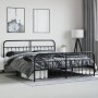 Estructura de cama cabecero y estribo metal negro 193x203cm de vidaXL, Camas y somieres - Ref: Foro24-352602, Precio: 148,98 ...