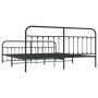 Estructura de cama cabecero y estribo metal negro 193x203cm de vidaXL, Camas y somieres - Ref: Foro24-352602, Precio: 148,98 ...