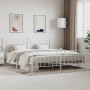 Estructura cama metal con cabecero y pie cama blanco 193x203 cm de vidaXL, Camas y somieres - Ref: Foro24-353610, Precio: 125...