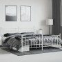 Estructura cama metal con cabecero y pie cama blanco 193x203 cm de vidaXL, Camas y somieres - Ref: Foro24-353610, Precio: 125...