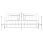 Estructura cama metal con cabecero y pie cama blanco 193x203 cm de vidaXL, Camas y somieres - Ref: Foro24-353610, Precio: 125...