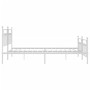 Estructura cama metal con cabecero y pie cama blanco 193x203 cm de vidaXL, Camas y somieres - Ref: Foro24-353610, Precio: 125...