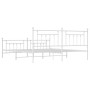 Estructura cama metal con cabecero y pie cama blanco 193x203 cm de vidaXL, Camas y somieres - Ref: Foro24-353610, Precio: 125...