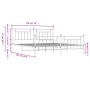 Estructura cama metal con cabecero y pie cama blanco 193x203 cm de vidaXL, Camas y somieres - Ref: Foro24-353610, Precio: 125...