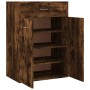 Mueble zapatero madera contrachapada roble ahumado 60x35x84 cm en Zapateros y organizadores de calzado | Comprar online en Foru.