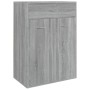 Mueble zapatero de madera contrachapada gris Sonoma 60x35x84 cm en Zapateros y organizadores de calzado | Comprar online en Foru