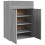 Mueble zapatero de madera contrachapada gris Sonoma 60x35x84 cm en Zapateros y organizadores de calzado | Comprar online en Foru