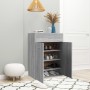 Mueble zapatero de madera contrachapada gris Sonoma 60x35x84 cm en Zapateros y organizadores de calzado | Comprar online en Foru