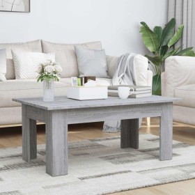 Mesa de centro de madera contrachapada gris Sonoma 100x60x42 cm en Mesas de centro | Comprar online en Foru.es