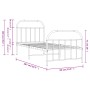 Estructura cama metal con cabecero y pie cama blanca 80x200 cm de vidaXL, Camas y somieres - Ref: Foro24-353693, Precio: 78,1...