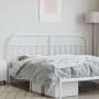 Cabecero de metal blanco 193 cm de vidaXL, Cabeceros y pies de cama - Ref: Foro24-353721, Precio: 32,67 €, Descuento: %