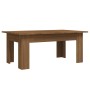 Mesa de centro madera contrachapada marrón roble 100x60x42 cm en Mesas de centro | Comprar online en Foru.es