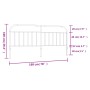 Cabecero de metal blanco 193 cm de vidaXL, Cabeceros y pies de cama - Ref: Foro24-353721, Precio: 32,67 €, Descuento: %