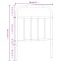 Cabecero de metal blanco 75 cm de vidaXL, Cabeceros y pies de cama - Ref: Foro24-352653, Precio: 28,50 €, Descuento: %