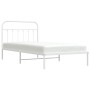 Estructura de cama de metal con cabecero blanco 107x203 cm de vidaXL, Camas y somieres - Ref: Foro24-352623, Precio: 83,30 €,...