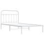 Estructura de cama de metal con cabecero blanco 107x203 cm de vidaXL, Camas y somieres - Ref: Foro24-352623, Precio: 83,30 €,...