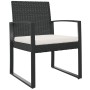 Sillas de comedor para jardín 2 uds PP aspecto de ratán negro de vidaXL, Sillas de jardín - Ref: Foro24-360203, Precio: 91,55...