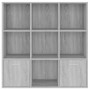 Estantería color gris Sonoma 98x30x98 cm en Librerías y estanterías | Comprar online en Foru.es