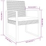Sillas de comedor para jardín 2 uds PP aspecto de ratán negro de vidaXL, Sillas de jardín - Ref: Foro24-360203, Precio: 91,55...