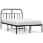 Estructura de cama con cabecero metal negro 120x190 cm de vidaXL, Camas y somieres - Ref: Foro24-353632, Precio: 118,57 €, De...