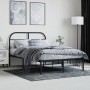 Estructura de cama con cabecero metal negro 120x190 cm de vidaXL, Camas y somieres - Ref: Foro24-353632, Precio: 118,57 €, De...