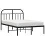 Estructura de cama con cabecero metal negro 120x190 cm de vidaXL, Camas y somieres - Ref: Foro24-353632, Precio: 118,57 €, De...