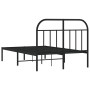 Estructura de cama con cabecero metal negro 120x190 cm de vidaXL, Camas y somieres - Ref: Foro24-353632, Precio: 118,57 €, De...