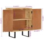 Aparador con 2 puertas madera maciza de mango 55x35x70 cm de vidaXL, Aparadores - Ref: Foro24-354983, Precio: 200,59 €, Descu...