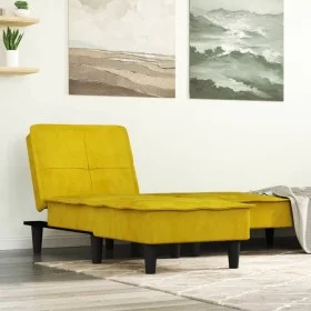 Sofá diván de terciopelo amarillo de vidaXL, Divanes - Ref: Foro24-352848, Precio: 153,43 €, Descuento: %