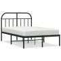 Estructura de cama con cabecero metal negro 120x200 cm de vidaXL, Camas y somieres - Ref: Foro24-353633, Precio: 114,24 €, De...
