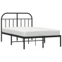 Estructura de cama con cabecero metal negro 120x200 cm de vidaXL, Camas y somieres - Ref: Foro24-353633, Precio: 114,24 €, De...