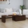 Mesa de centro madera contrachapada marrón roble 150x50x35 cm en Mesas de centro | Comprar online en Foru.es