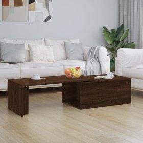Mesa de centro madera contrachapada marrón roble 150x50x35 cm en Mesas de centro | Comprar online en Foru.es