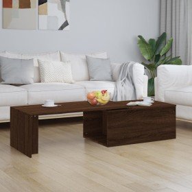 Mesa de centro madera contrachapada marrón roble 150x50x35 cm en Mesas de centro | Comprar online en Foru.es