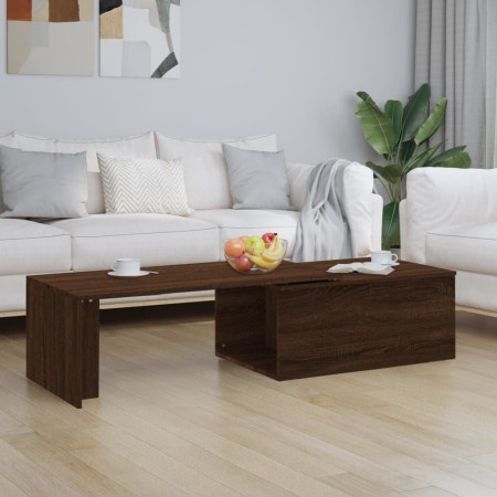 Mesa de centro madera contrachapada marrón roble 150x50x35 cm en Mesas de centro | Comprar online en Foru.es
