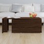Mesa de centro madera contrachapada marrón roble 150x50x35 cm en Mesas de centro | Comprar online en Foru.es