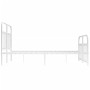 Estructura cama metal con cabecero y estribo blanco 150x200 cm de vidaXL, Camas y somieres - Ref: Foro24-352647, Precio: 133,...