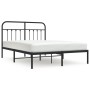 Estructura de cama con cabecero metal negro 140x190 cm de vidaXL, Camas y somieres - Ref: Foro24-352578, Precio: 112,99 €, De...
