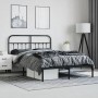 Estructura de cama con cabecero metal negro 140x190 cm de vidaXL, Camas y somieres - Ref: Foro24-352578, Precio: 112,99 €, De...