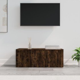 Mueble para TV madera contrachapada roble ahumado 80x34x30 cm en Muebles TV | Comprar online en Foru.es