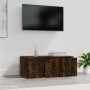 Mueble para TV madera contrachapada roble ahumado 80x34x30 cm en Muebles TV | Comprar online en Foru.es