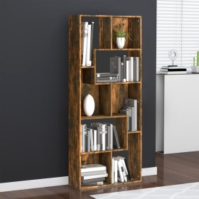 Estantería madera contrachapada color roble ahumado 67x24x161cm en Librerías y estanterías | Comprar online en Foru.es